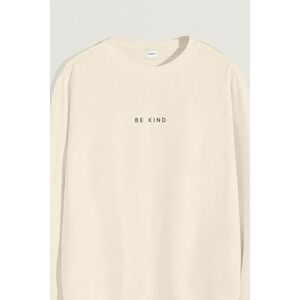 Mikina, Barva Ekru, s Potiskem Be Kind obraz