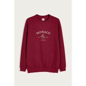 Mikina, Barva Bordó, s Potiskem Monaco 1986 obraz