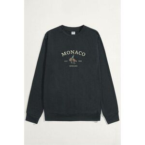 Mikina, Barva Železitě Šedá, s Potiskem Monaco 1986 obraz