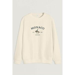 Mikina, Barva Ekru, s Potiskem Monaco 1986 obraz