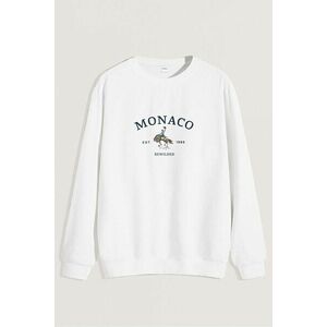 Mikina, Barva Bílá, s Potiskem Monaco 1986 obraz