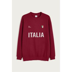 Mikina, Barva Bordó, s Potiskem Italia Bold obraz