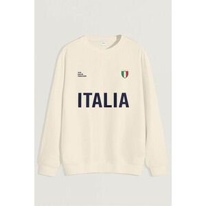 Mikina, Barva Ekru, s Potiskem Italia Bold obraz