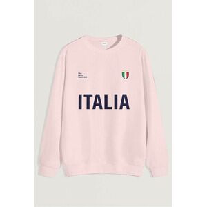 Mikina, Barva Růžová, s Potiskem Italia Bold obraz