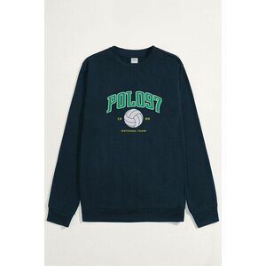 Mikina, Barva Modrá, s Potiskem National Team obraz