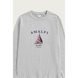 Mikina, Barva Šedá, s Potiskem Amalfi Coast obraz
