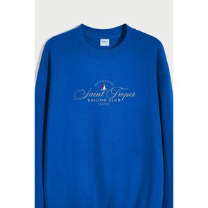 Mikina, Barva Modrá Elektrická, s Potiskem Saint Tropez Sailing Club obraz