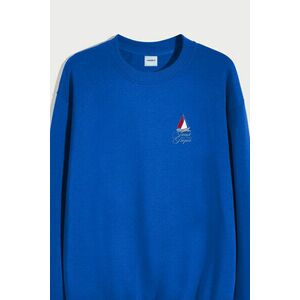 Mikina, Barva Modrá Elektrická, s Potiskem Minimal Saint Tropez Sailing obraz