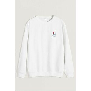 Mikina, Barva Bílá, s Potiskem Minimal Saint Tropez Sailing obraz