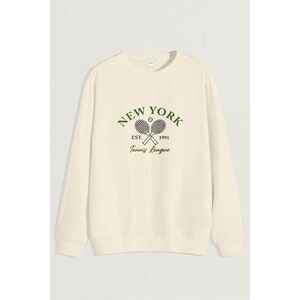 Mikina, Barva Ekru, s Potiskem New York Tennis Club obraz