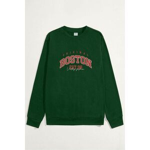 Mikina, Barva Zelená, s Potiskem Boston Original obraz