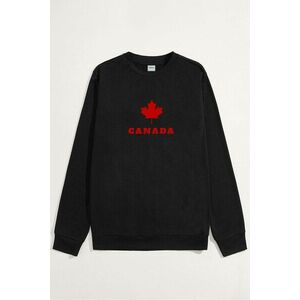 Mikina, Barva Černá, s Potiskem Canada obraz