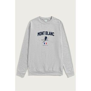Mikina, Barva Šedá, s Potiskem Mont Blanc Alps obraz