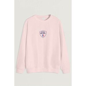 Mikina, Barva Růžová, s Potiskem Mont Blanc Flag obraz