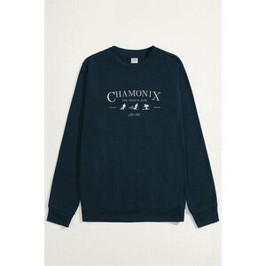 Mikina, Barva Modrá, s Potiskem Chamonix French Alps obraz