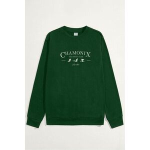 Mikina, Barva Zelená, s Potiskem Chamonix French Alps obraz