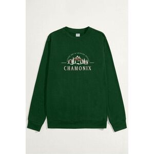 Mikina, Barva Zelená, s Potiskem Chamonix Ski Resorts obraz