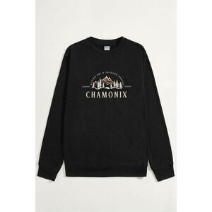 Mikina, Barva Černá, s Potiskem Chamonix Ski Resorts obraz