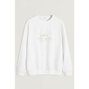 Mikina, Barva Bílá, s Potiskem Alps France Italy obraz