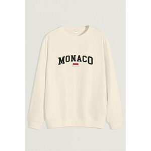 Mikina, Barva Ekru, s Potiskem Monaco Flag obraz