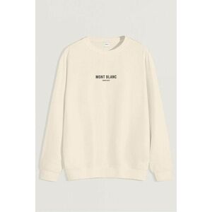 Mikina, Barva Ekru, s Potiskem Mont Blanc Minimal obraz