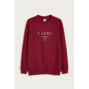 Mikina, Barva Bordó, s Potiskem Capri Yacht Club obraz