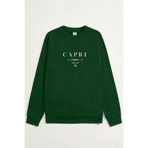Mikina, Barva Zelená, s Potiskem Capri Yacht Club obraz