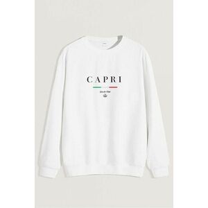 Mikina, Barva Bílá, s Potiskem Capri Yacht Club obraz