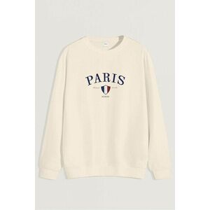 Mikina, Barva Ekru, s Potiskem Paris XXXIII obraz