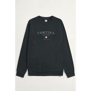 Mikina, Barva Železitě Šedá, s Potiskem Cortina Ski Club obraz