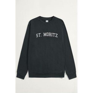 Mikina, Barva Železitě Šedá, s Potiskem St. Moritz obraz