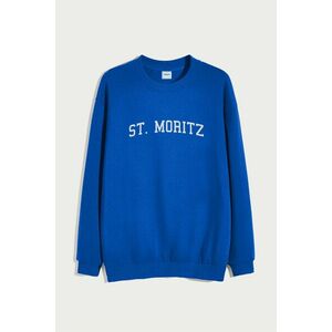 Mikina, Barva Modrá Elektrická, s Potiskem St. Moritz obraz
