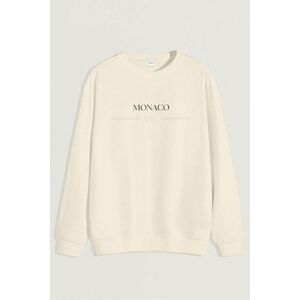 Mikina, Barva Ekru, s Potiskem Monaco MC obraz