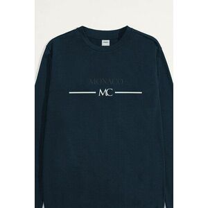 Mikina, Barva Modrá, s Potiskem Monaco MC obraz