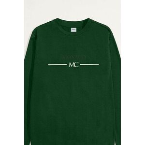 Mikina, Barva Zelená, s Potiskem Monaco MC obraz