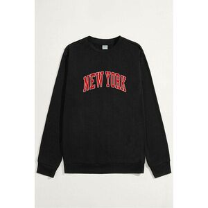 Mikina, Barva Černá, s Potiskem New York Red obraz