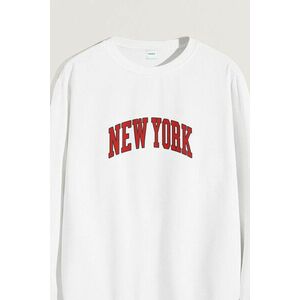 Mikina, Barva Bílá, s Potiskem New York Red obraz