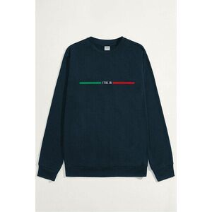 Mikina, Barva Modrá, s Potiskem Italia Red Green obraz