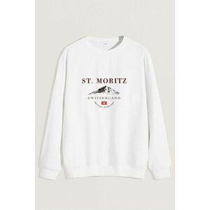 Mikina, Barva Bílá, s Potiskem St. Moritz Swiss Ski Club obraz
