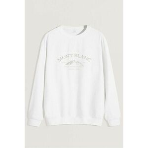 Mikina, Barva Bílá, s Potiskem Mont Blanc Climbing Club obraz