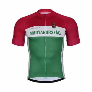 BONAVELO Cyklistický dres s krátkým rukávem - HUNGARY - červená/bílá/zelená XL obraz