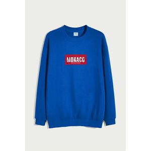 Mikina, Barva Modrá Elektrická, s Potiskem Monaco Circuit obraz