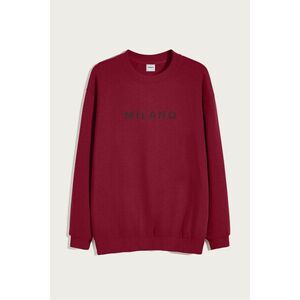 Mikina, Barva Bordó, s Potiskem Milano Grey obraz