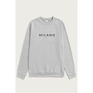 Mikina, Barva Šedá, s Potiskem Milano Grey obraz