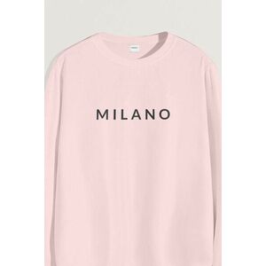 Mikina, Barva Růžová, s Potiskem Milano Grey obraz
