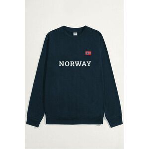 Mikina, Barva Modrá, s Potiskem Norway obraz