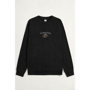 Mikina, Barva Černá, s Potiskem Fairbanks Alaska obraz