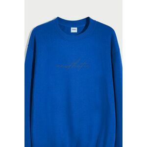 Mikina, Barva Modrá Elektrická, s Potiskem Aesthetic obraz