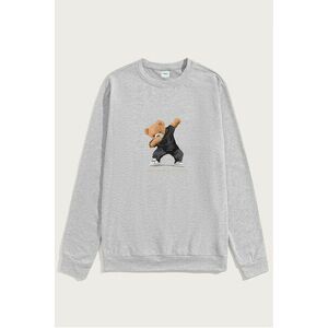 Mikina, Barva Šedá, s Potiskem Bad Boy Dubbing Teddy obraz