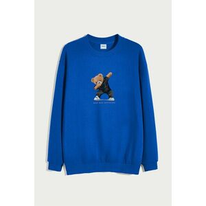 Mikina, Barva Modrá Elektrická, s Potiskem Bad Boy Dubbing Teddy obraz